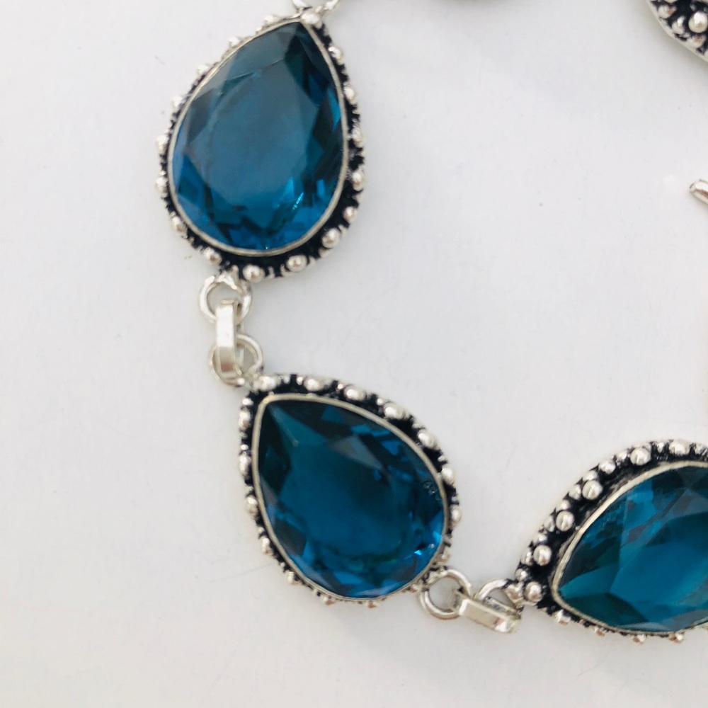 Handmade Gemstone Bracelet 925 silver